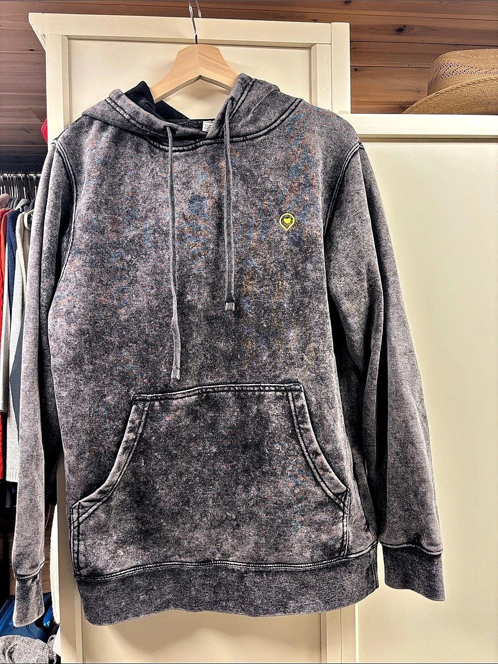 Snapchat logo Independent Trading Co. Unisex Midweight Mineral Wash Pullover Hoo